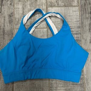 NVGTN Cross-Back Blue Sports Bra